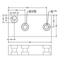 56-100-1 MODULAR SOLUTIONS DOOR PART DOOR CHAIN FRONT CLAMP KIT - ANSI 40